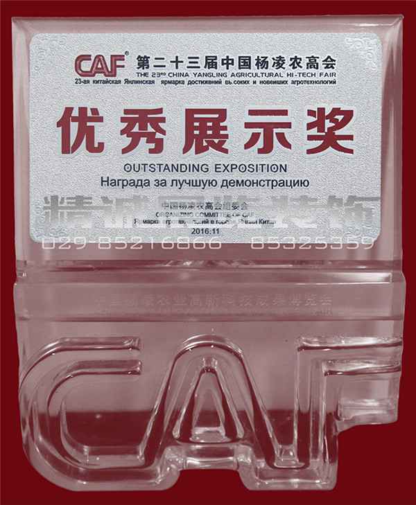 第23届杨凌农高会“优秀展示奖”（奖牌）16年